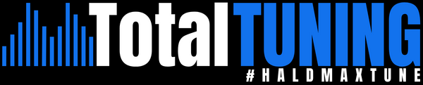 Total Tuning logo with blue and white text on a black background